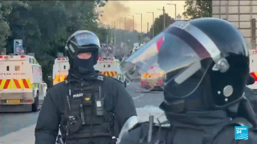 Belfast Erupts in Violence as Police Clash with Protesters Over Stabbing Incident
