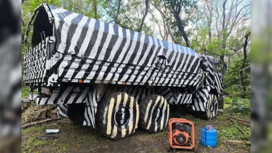 The Zebra Camouflage: Russian Trucks Adapt to Drone Warfare in Ukraine