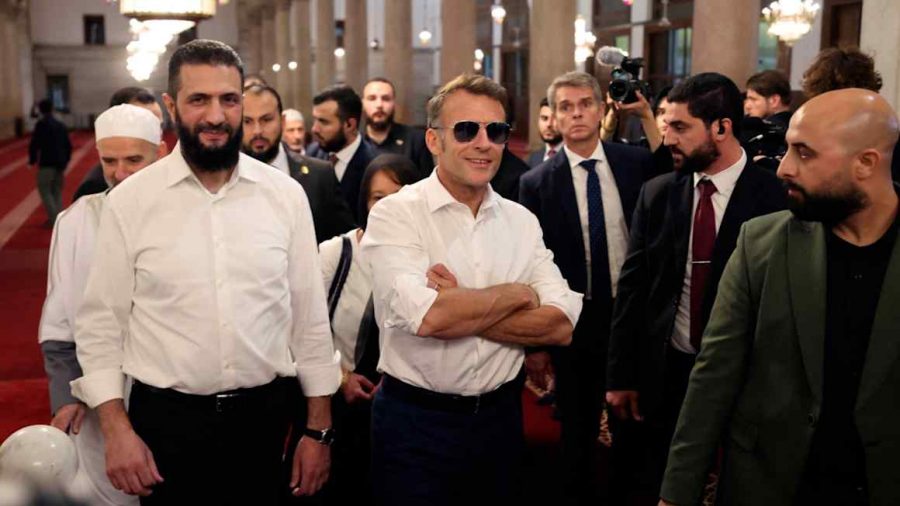 Explosions Rattle Damascus as Macron Makes Historic Visit to Syria