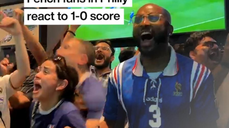 French Fans in Philadelphia Celebrate Narrow Victory Over Paraguay